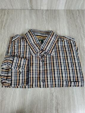 Robert Talbott Men's Plaid Check Long Sleeve Button Down Shirt Size XL